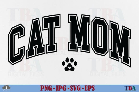 Celebrate Feline Fandom with the Cat Mom SVG Varsity Design