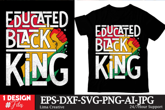 Celebrate Heritage with the Educated Black King T-shirt Design