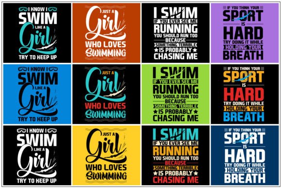 Complete Your Summer Merch with the Swim T-Shirt Design Bundle