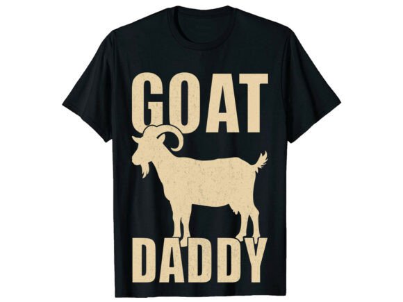 Goat Daddy Silhouette Design: A Bold Graphic for Farm Life Branding