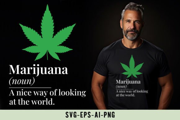 Humorous Typography: The Art of the Funny Marijuana Definition Shirt