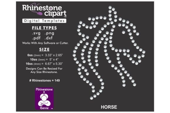 Rhinestone Template Design HORSE: Creative Sparkle for Crafters
