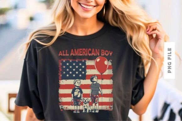 The All American Boy T-shirt Design: A Modern Patriotic Aesthetic